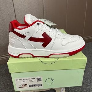 Off- White Sneakers Red White
